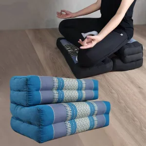 Thai kapok cushion3-Fold Zafu Meditation Cushion Set Blue Medium Size