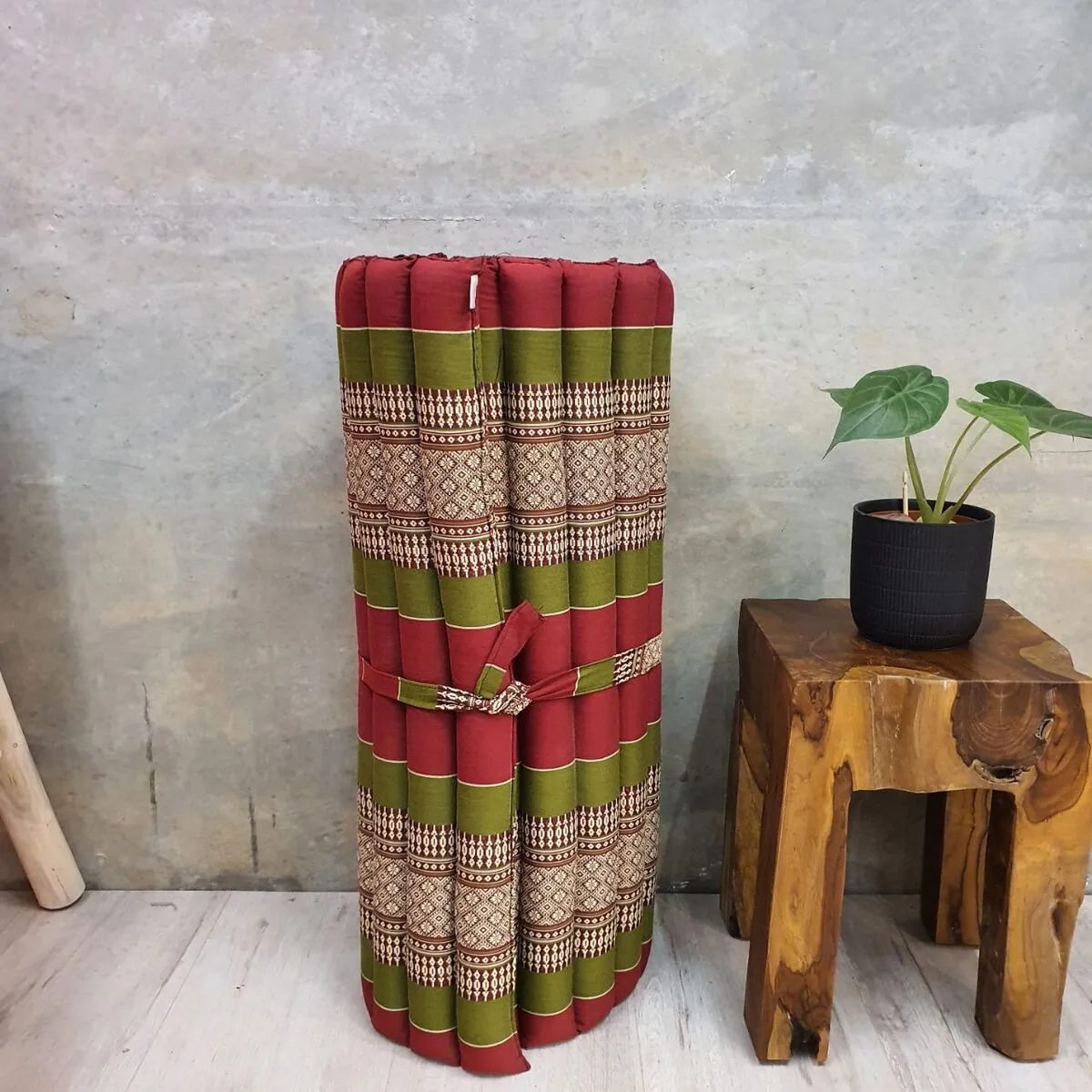 Thai kapok cushionDay bed Roll Out Mattress Foldout Mat relaxation, camping or Yoga Matt Natural Kapok Filled_ 80 x 200 cm 