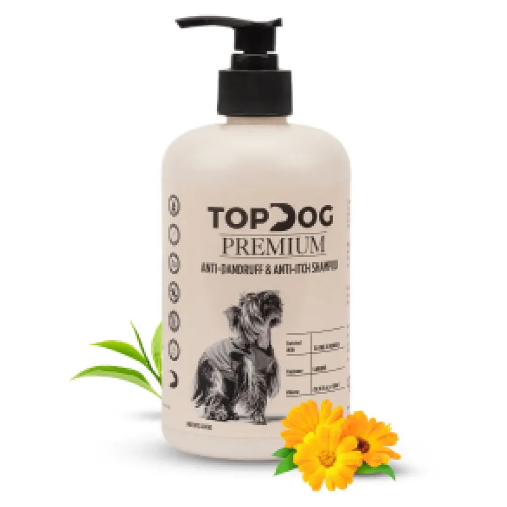 TopDog Premium Anti Dandruff and Anti Itch Shampoo for Dogs and Cats