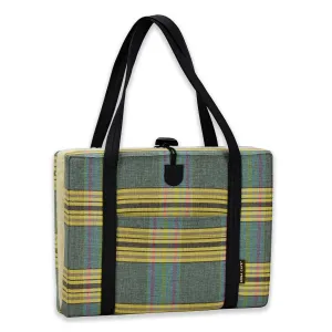 Travel Dog Bed - L'esprit Plaid with Fluffy Wool Lining