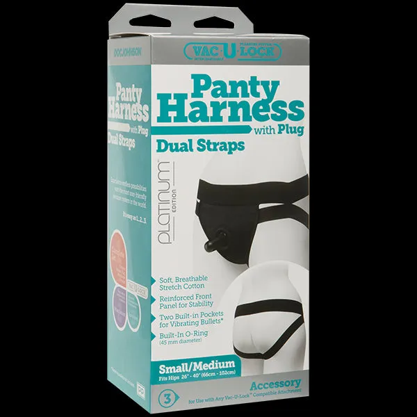 Vac U Lock Dual Strap Panty Harness Black Small