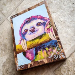 Vintage Sloth Jewelry Box-Stash Box