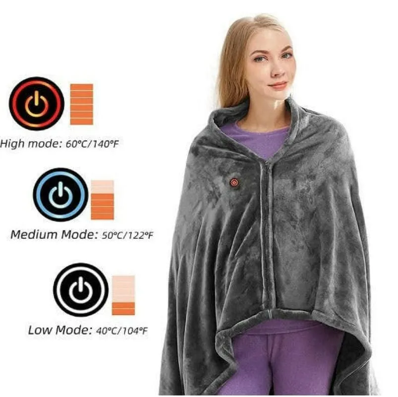 Wearable Heated Blanket with Adjustable Temp and Usb Smart Electric Features