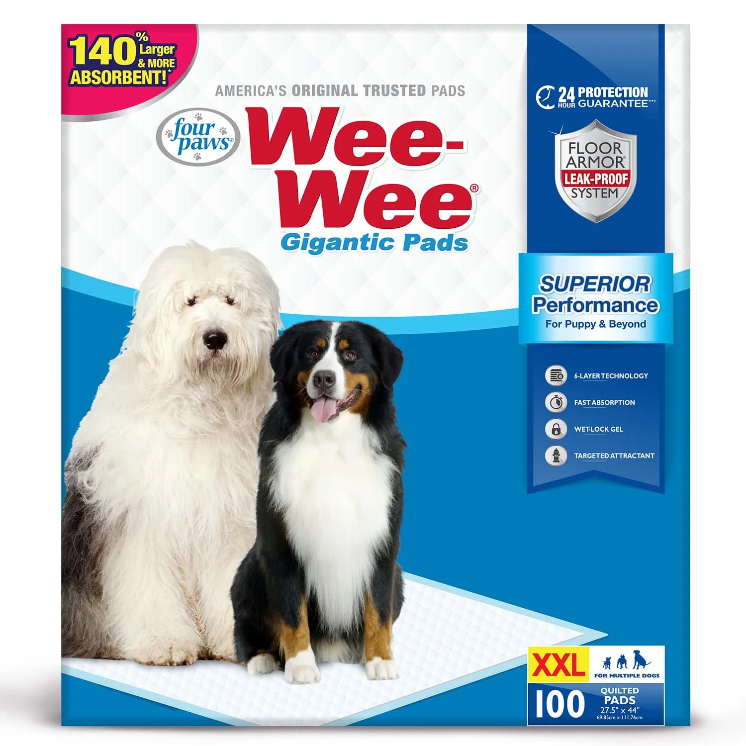 Wee-Wee Superior Performance Gigantic Dog Pee Pads