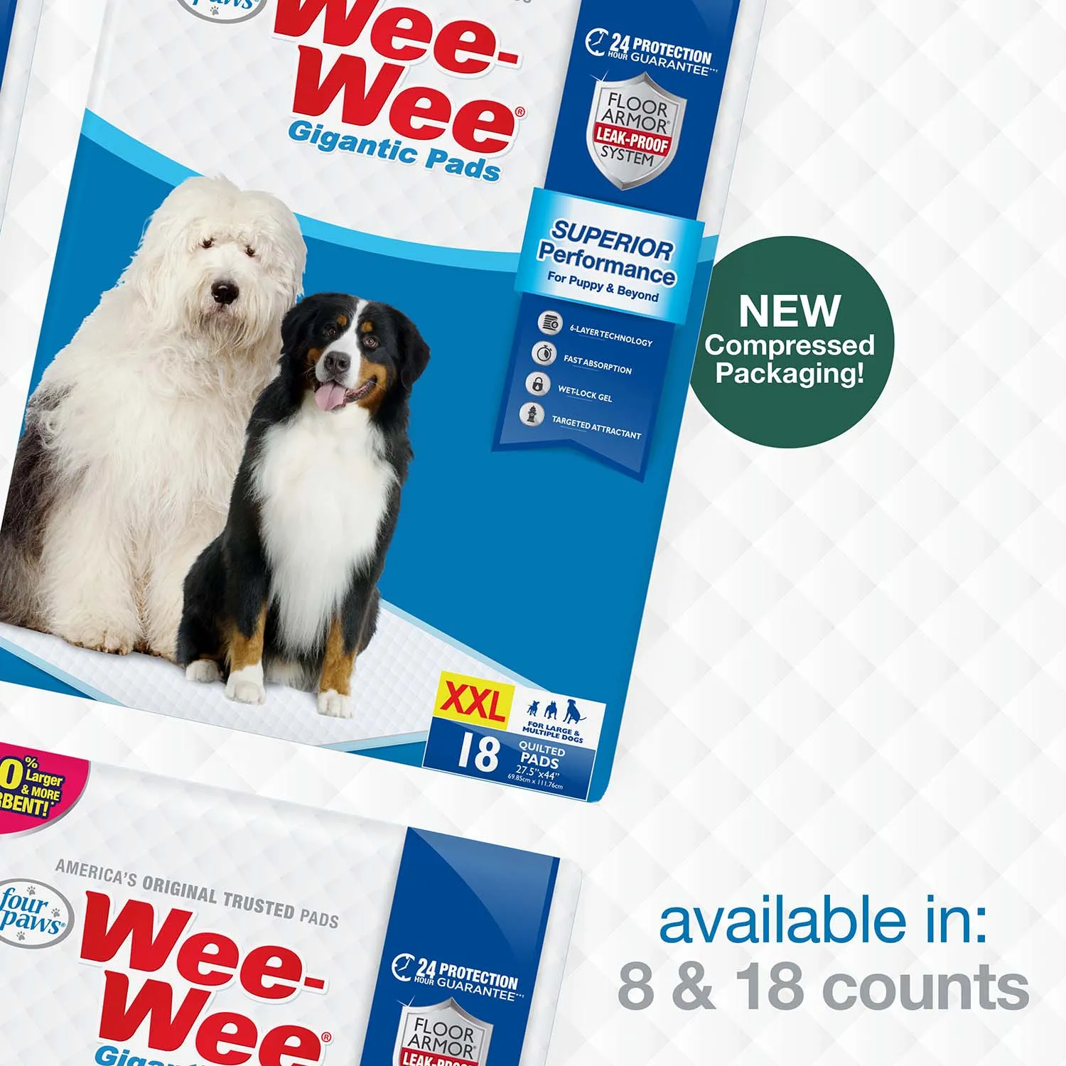 Wee-Wee Superior Performance Gigantic Dog Pee Pads