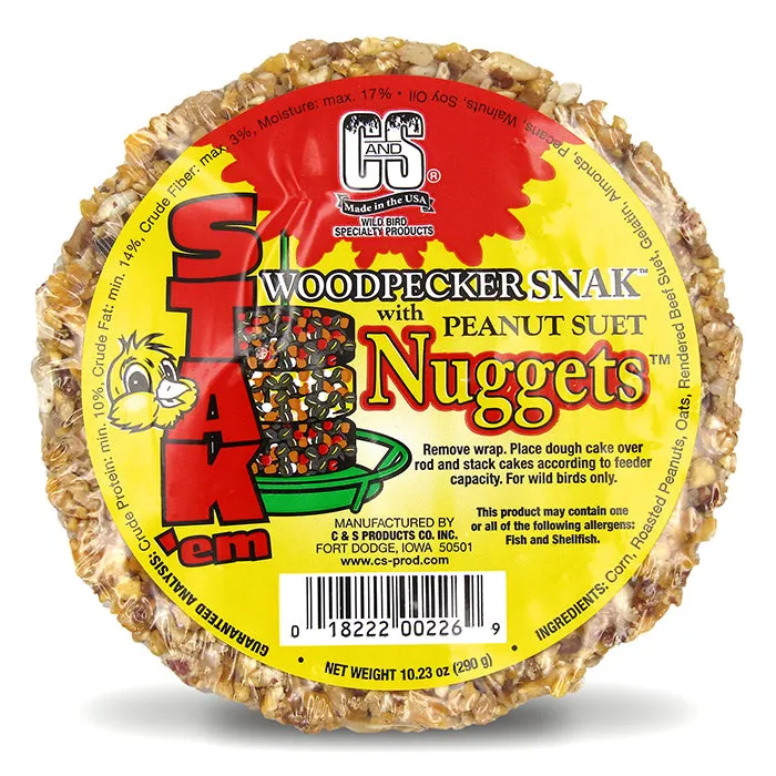 Woodpecker Snak™ with Peanut Nuggets™ Stak'em, Set of 4