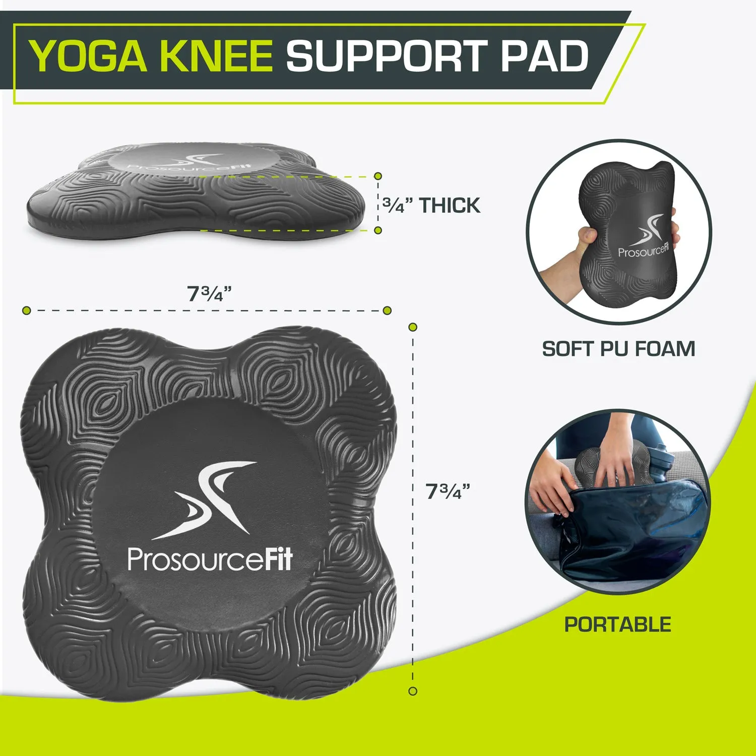 Yoga Knee Support Pads (Set of 2)